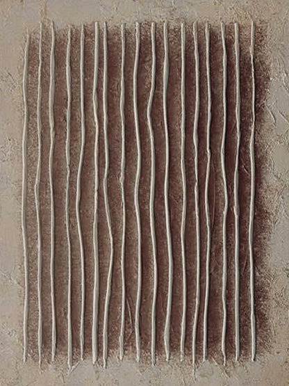 Earthen Lines-Brown Geometric Texture Field-AURA171