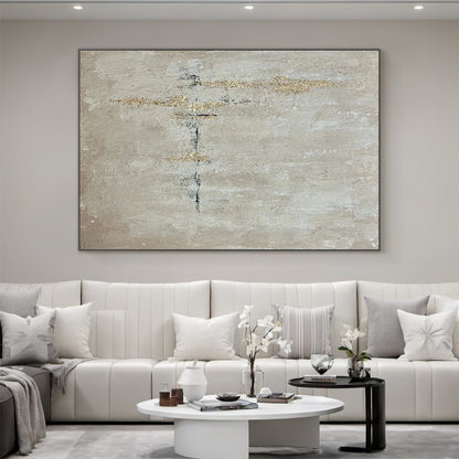 Beige Wabi Sabi Abstract Wall Art Gold Accents Home Decor AURA226