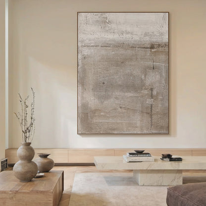 Distressed Texture Wall Art-Taupe & Soft Gray Tones-AURA026
