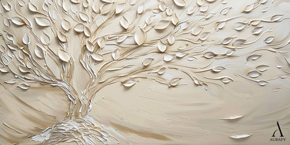 3D Textured Blue Wave Painting High-Relief Tactile Surface Sculpted Knife Strokes Modern Organic Art AURA535