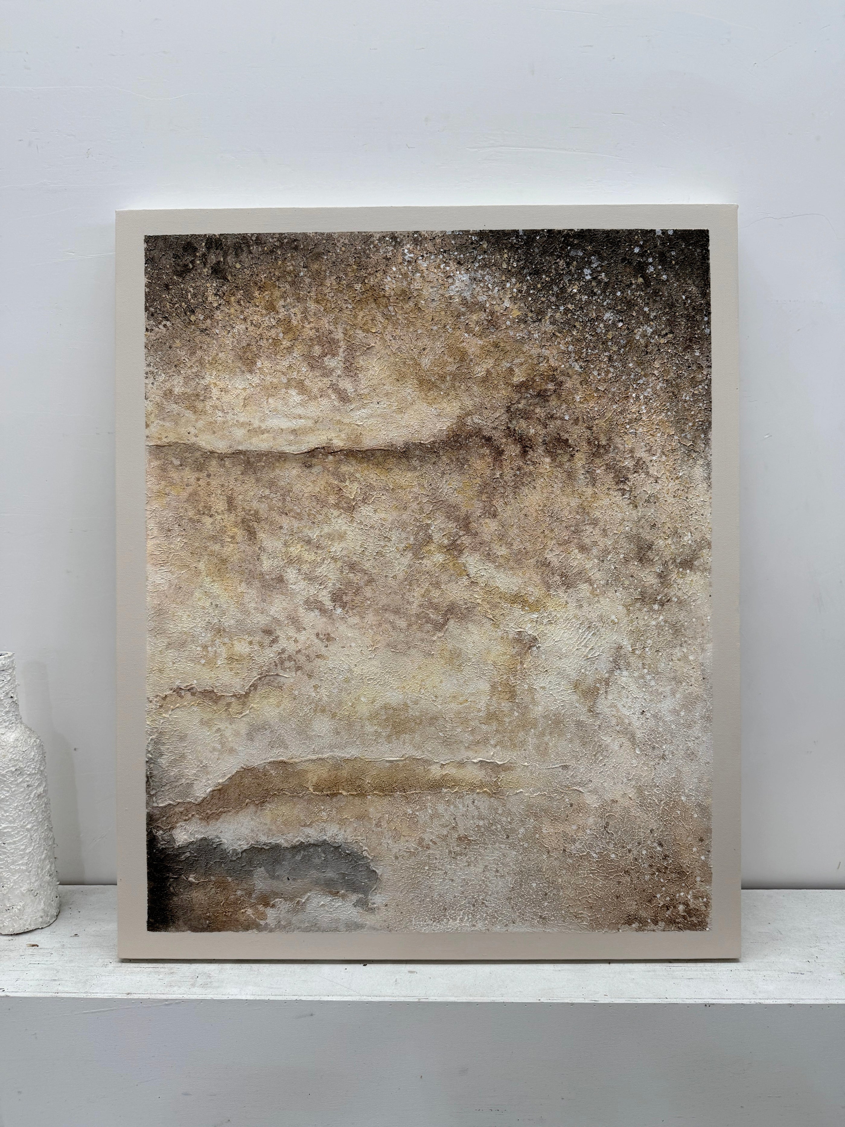 Wabi-Sabi Textured Abstract Wall Art Plaster Tactile Knife Stroke Japandi Minimalist Luxe Neutral Home Decor AURA732