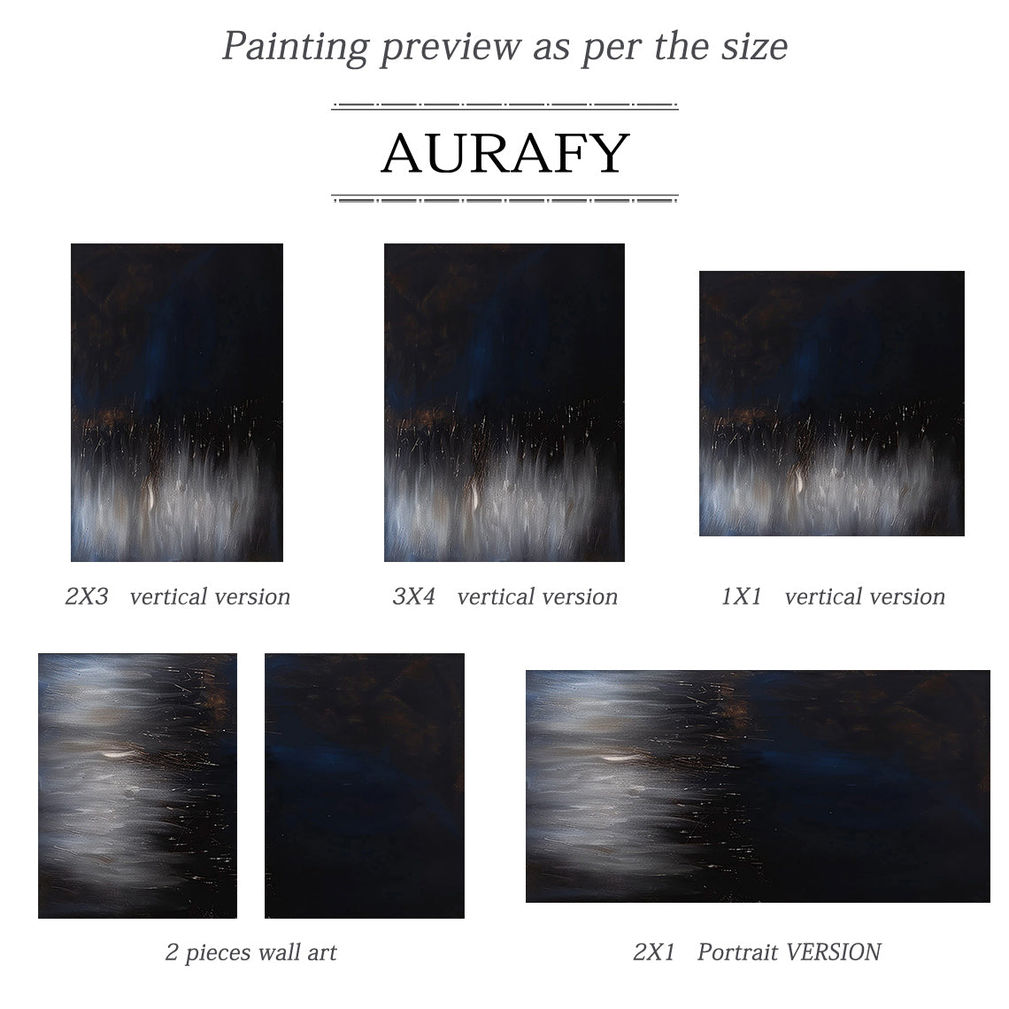 Abstract Black Blue Artwork Abstract Expressionist with flowing vertical texture, star-like light accents AURA504