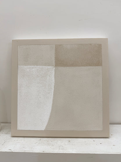 Wabi-Sabi Beige Plaster Textured Abstract Japandi Minimalist Luxe Tactile Canvas Neutral Wall Art Home Decor AURA737