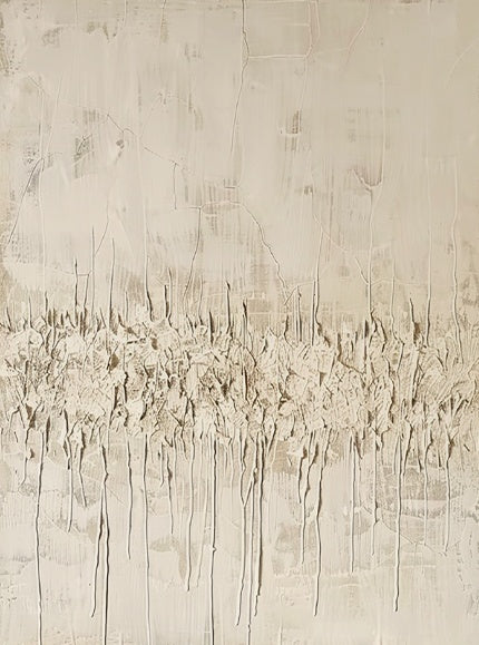 Beige Wabi Sabi Abstract Textured Wall Art for Living Room AURA205