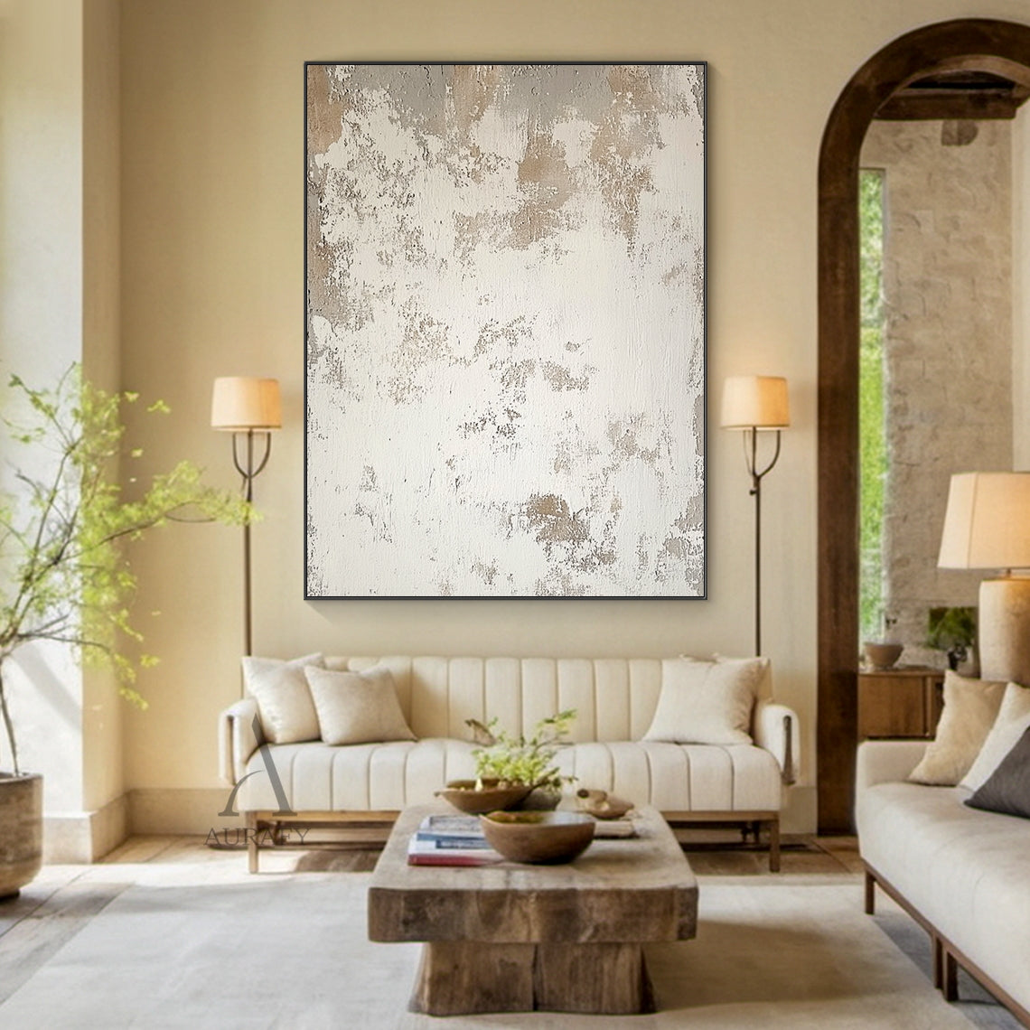 Weathered Plaster Abstract Wall Art - AURA697
