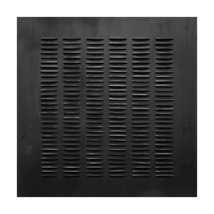 Black Minimalist Abstract Art Embossed Lines Tactile Subtle Worn Surface Monochromatic Piece AURA602