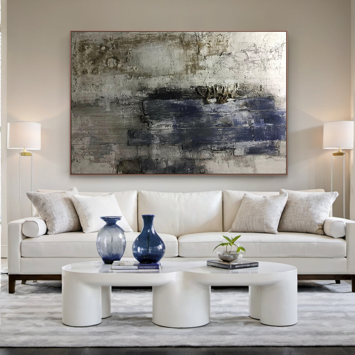 Wabi Sabi Abstract Wall Art Brown Black Tones Living Room Decor Painting AURA223