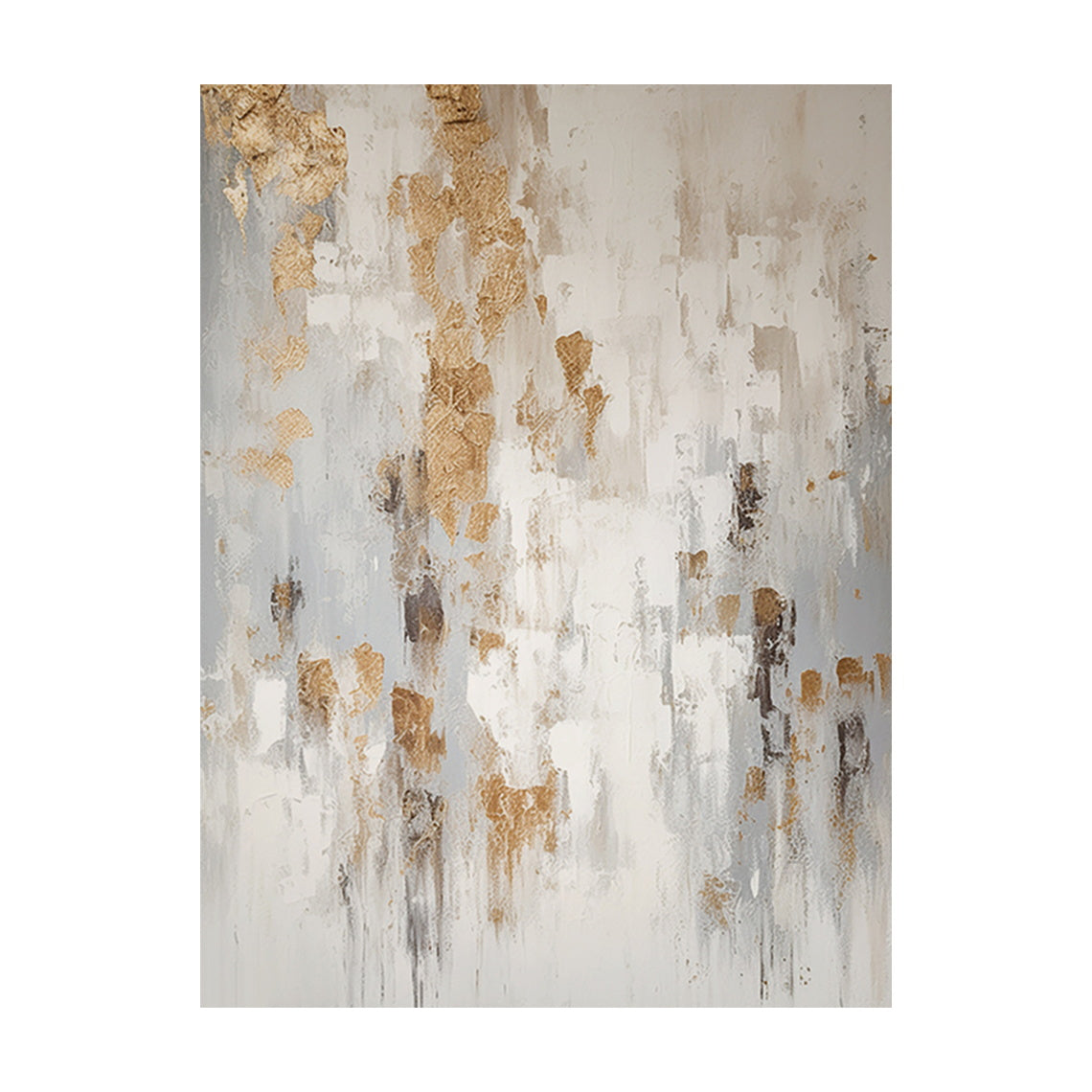 General Abstract Beige Yellow Plaster Textured Art Tactile Surface Flowing Brushstrokes Modern Organic AURA462