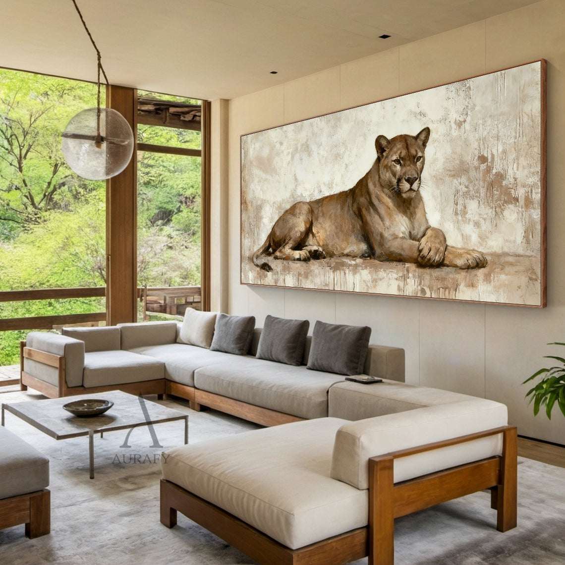 Reclining Lioness Wall Art - AURA663