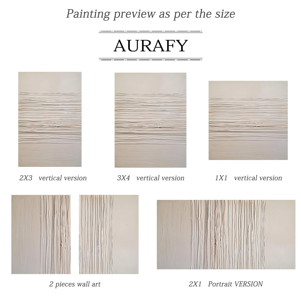 Beige Abstract Art Knife Strokes Impasto Tactile Sculpted Canvas Minimalist Luxe AurafyArt AURA483
