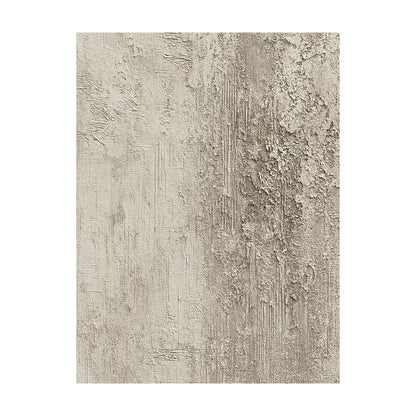 Beige Abstract Plaster Textured Art with Tactile Peeling Surface Vertical Lines Wabi-Sabi Style AURA452