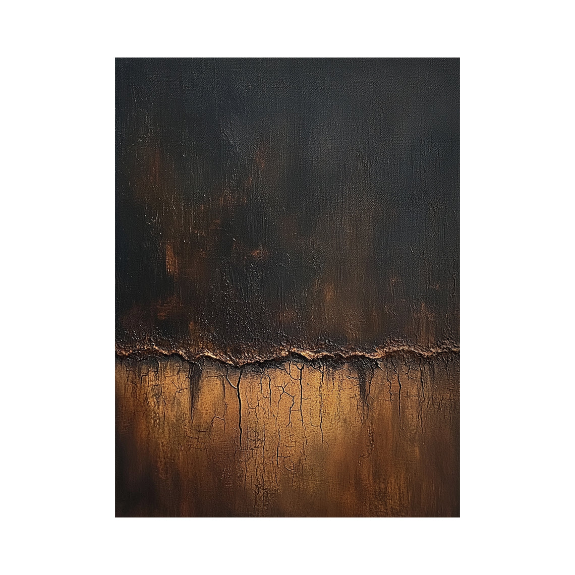 Neutral Beige & Brown Geometric Abstract Wall Art | Wabi Sabi Japandi Textured Canvas | AURA804