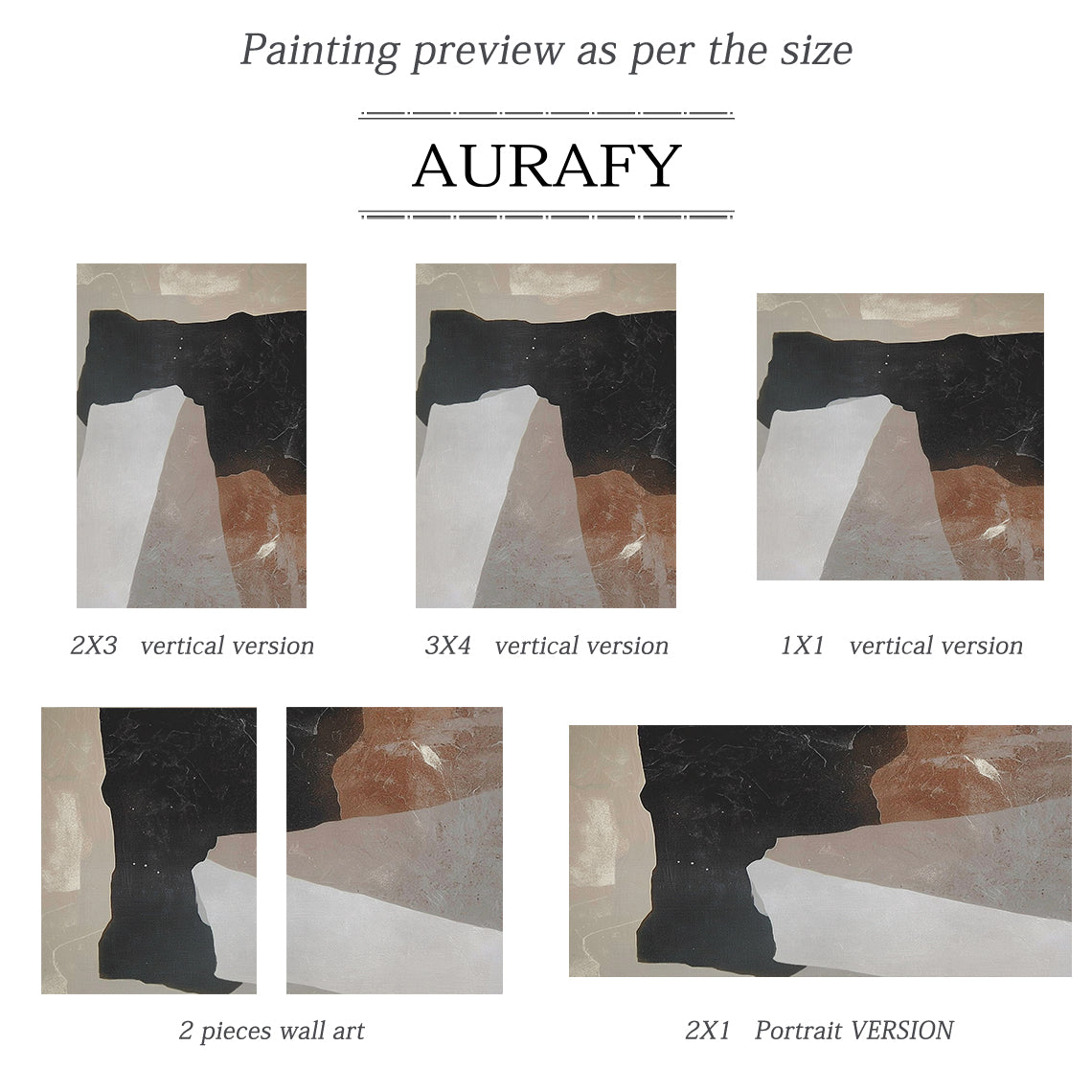 Brown General Abstract Wall Decor Art for Home Living Space AURA378