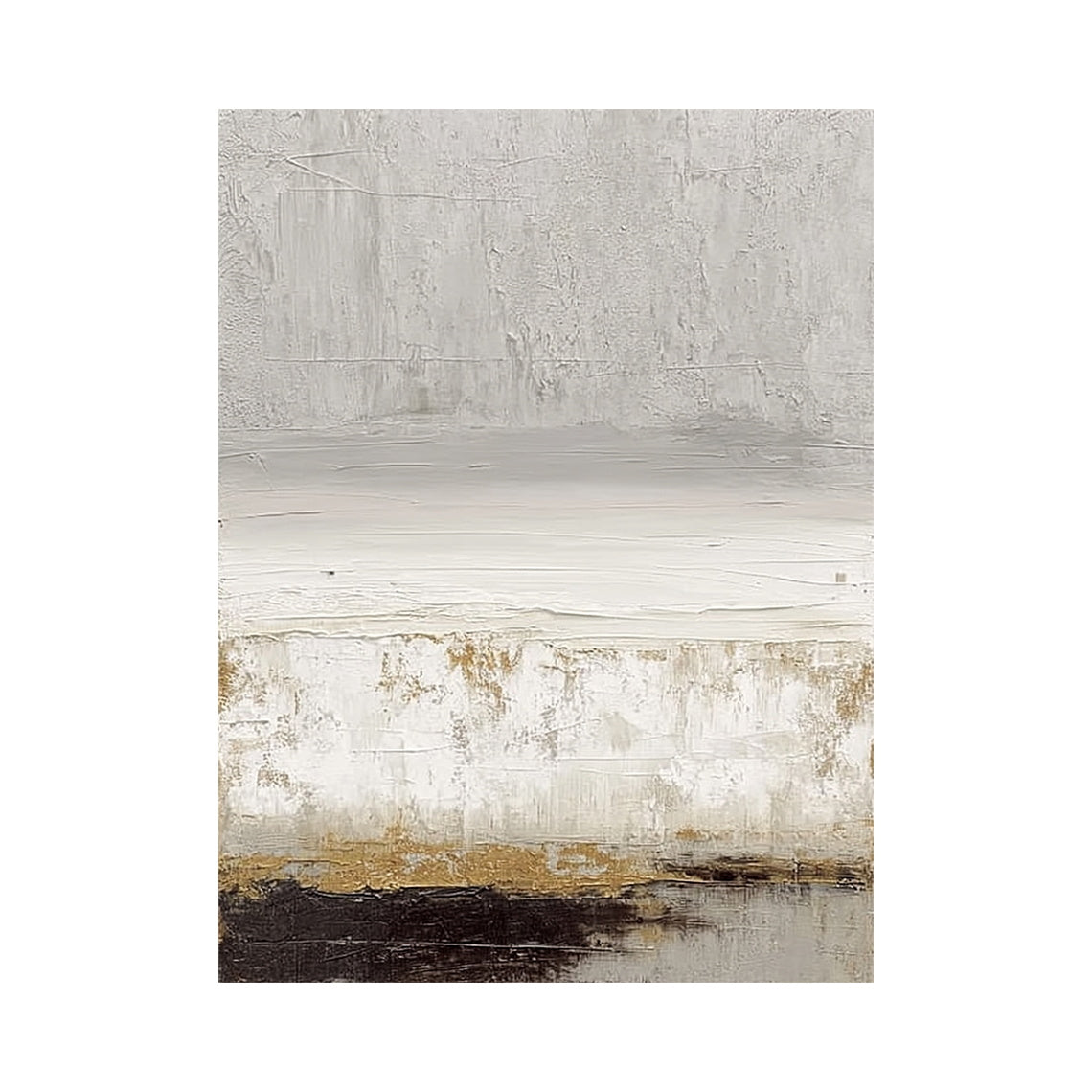Soft Neutral Horizon Abstract Wall Art - AURA691