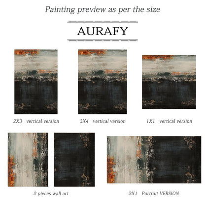 General Abstract Black Beige Canvas Wall Art for Modern Decor AURA412