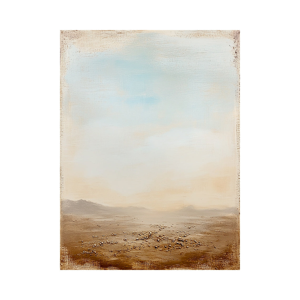 Minimalist Desert Landscape Wall Art - AURA699