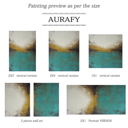 Modern General Abstract Green Beige Wall Art for Home Decor AURA395