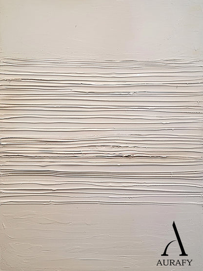 Beige Abstract Art Knife Strokes Impasto Tactile Sculpted Canvas Minimalist Luxe AurafyArt AURA483