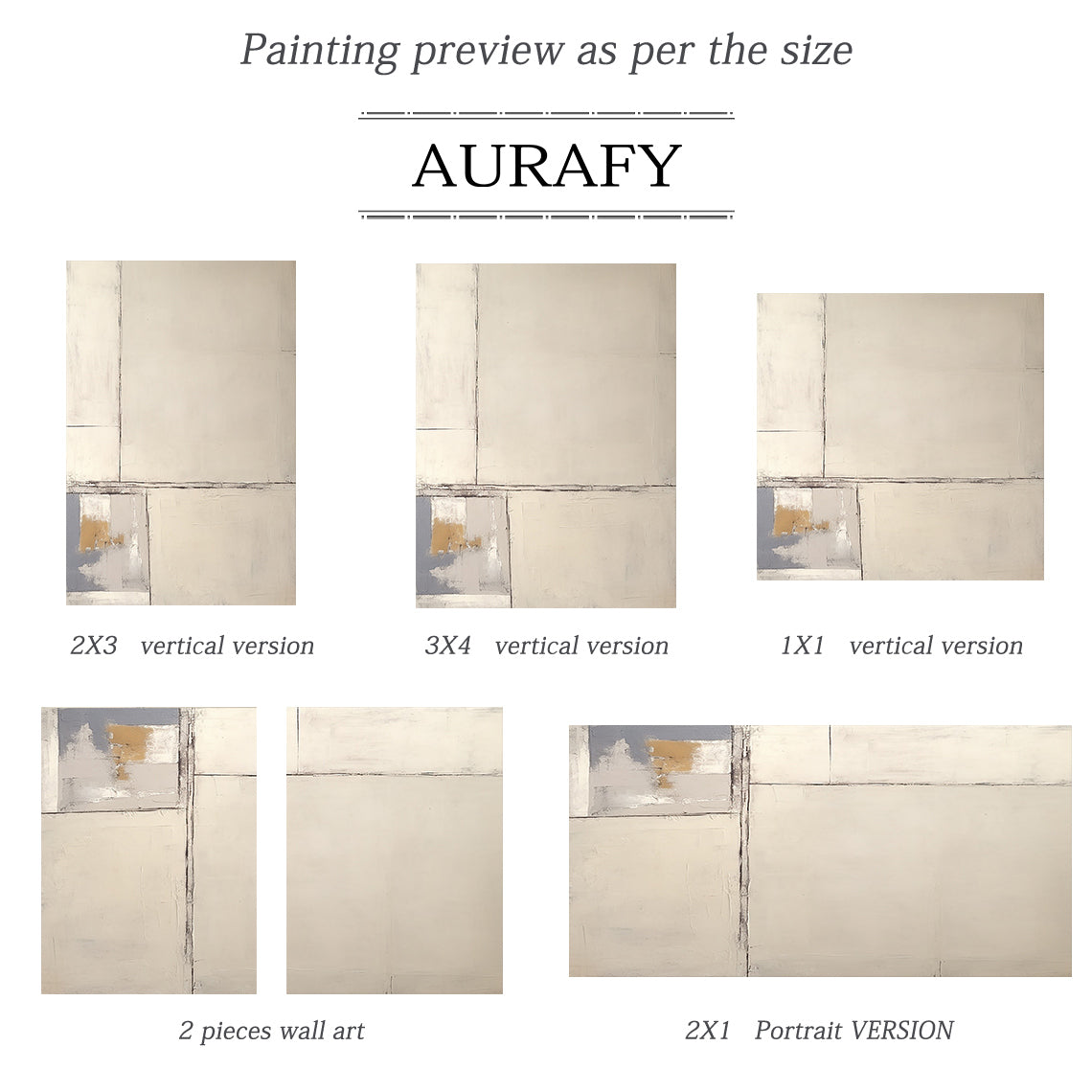 Beige Abstract Art Plaster Textured Japandi Minimalist Handmade Geometric Lines Tactile Canvas AURA490