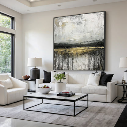 Stylish Minimalist Modern White Abstract Wall Art for Home Decor AURA253