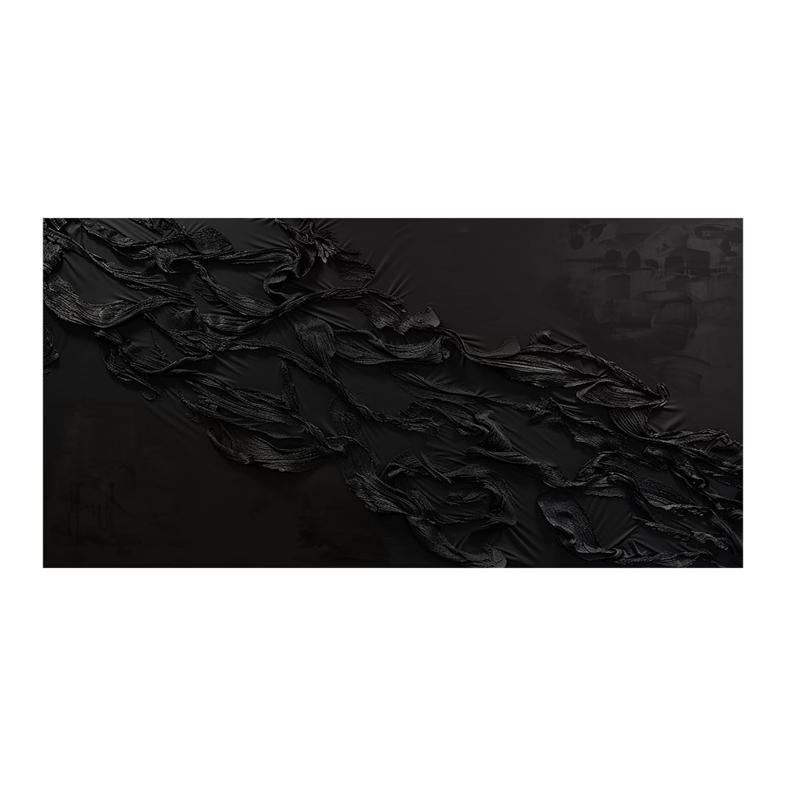 Black Sculptural Texture Wall Art - AURA693