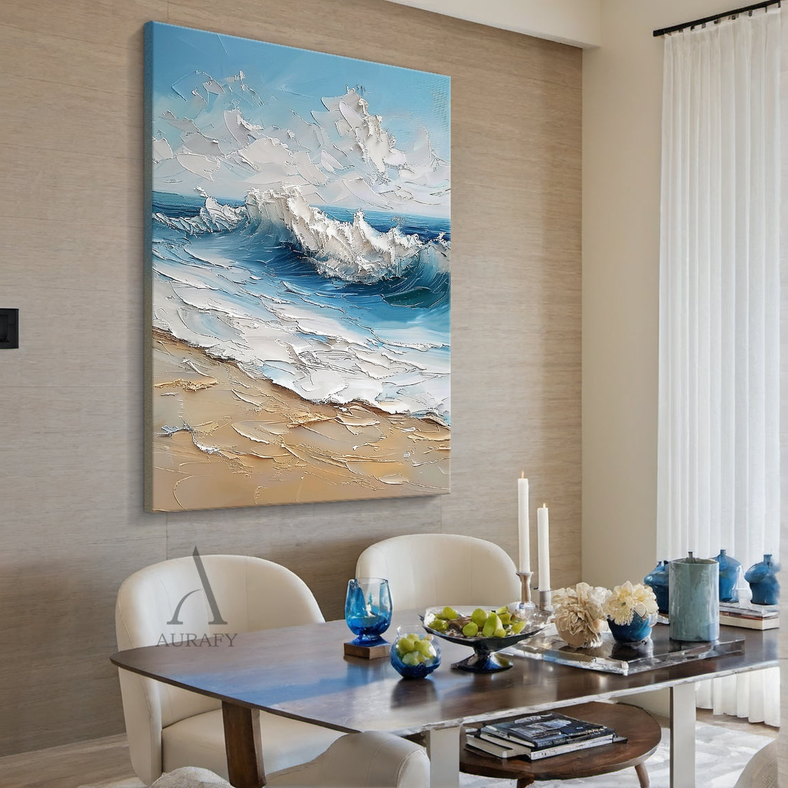Blue Coastal Seascape Wall Art - AURA680