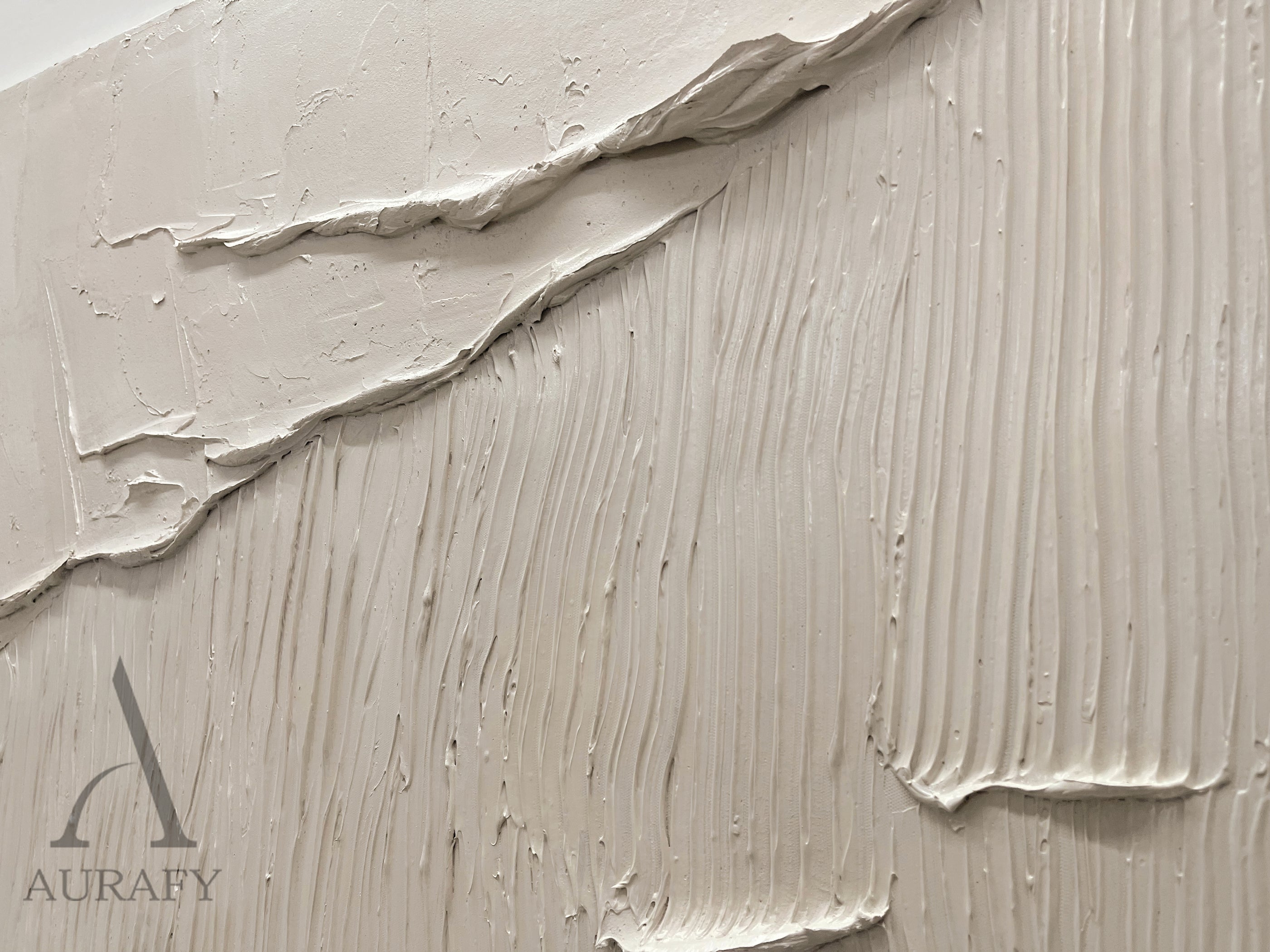 Beige 3D Textured Painting Modern Home Living Room Wall Art AURA283