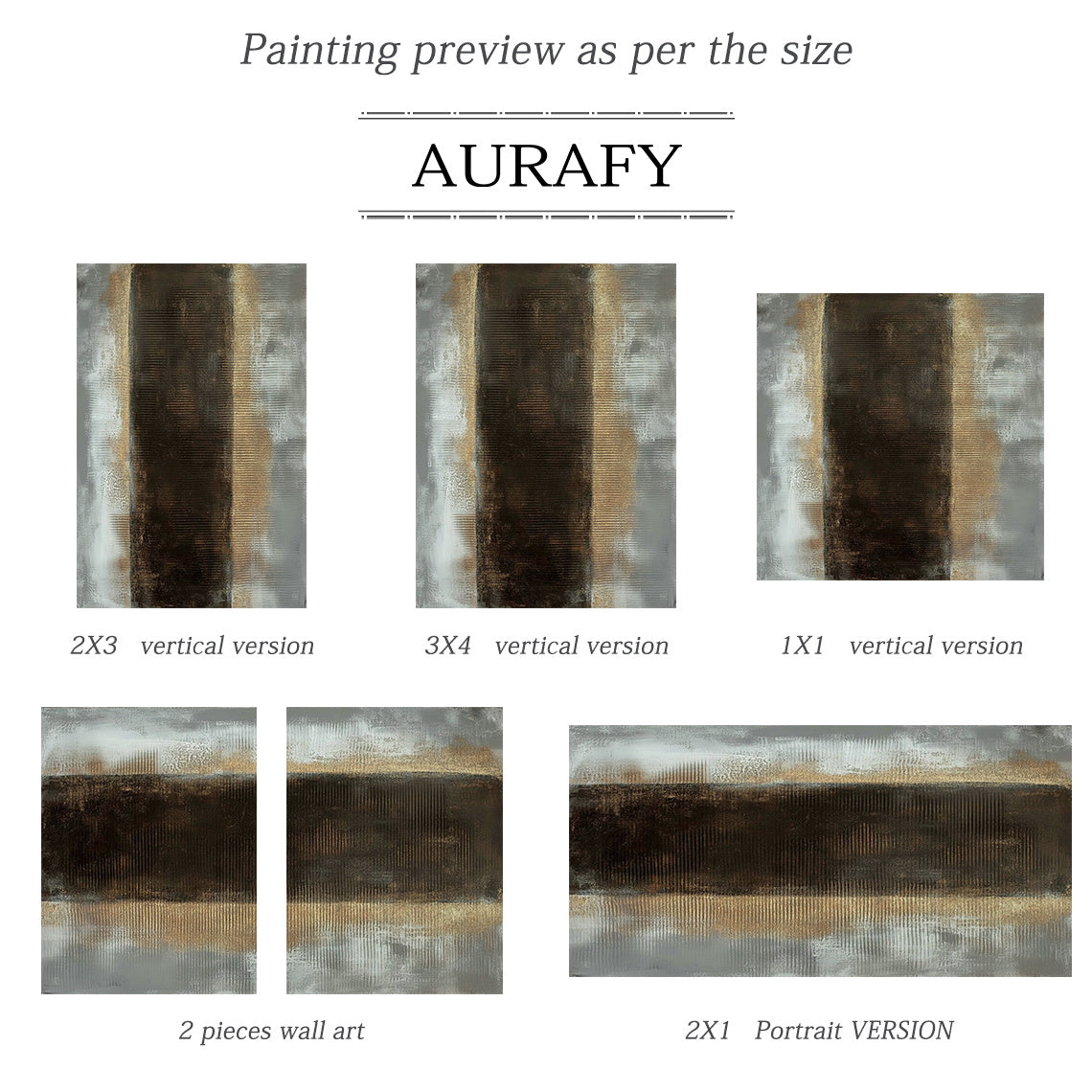 General Abstract Black Gray Wall Art for Modern Home Decor AURA409