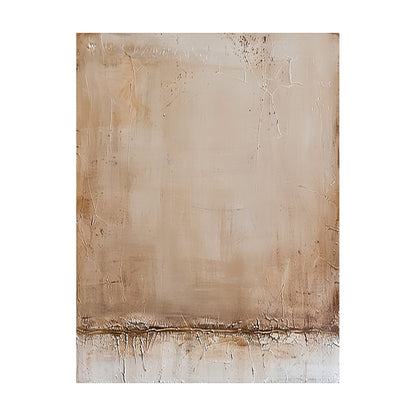 Beige Abstract Art Crackle Texture Wabi-Sabi Minimalist Tactile Surface Mottled Finish Thick Band AURA621