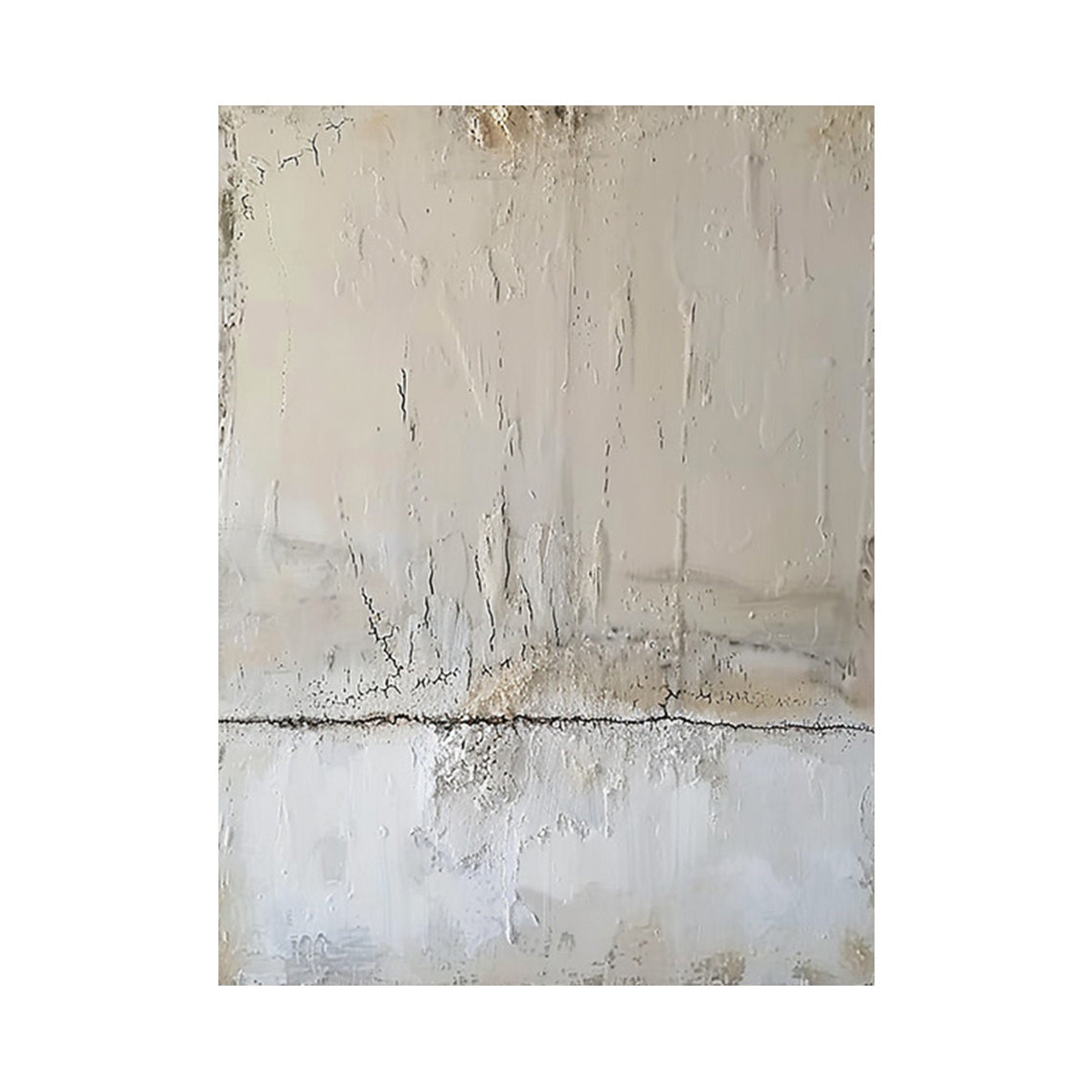 White Textured Minimalist Wall Art - AURA692