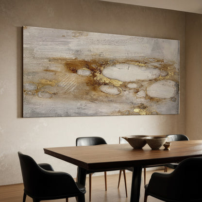 General Abstract Gray Brown Modern Living Room Wall Decor Art - AURA181