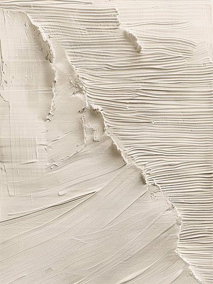 Tidal Veil-Beige Wave Texture Field-AURA153