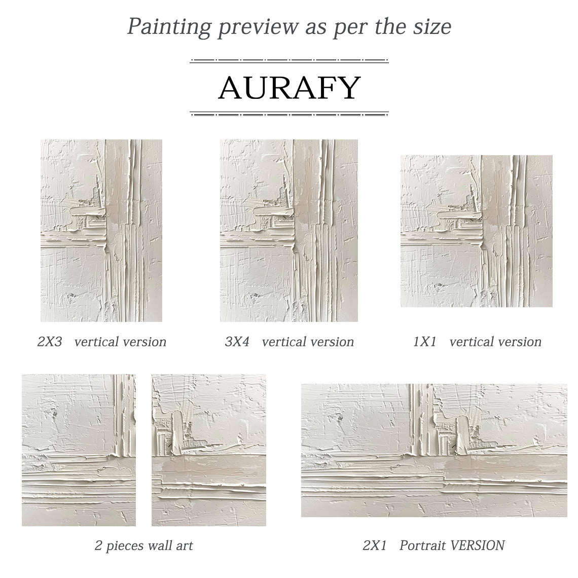 3D Textured Beige Abstract Painting Tactile High-Relief Sculpted Canvas Modern Minimalist Art AURA524
