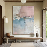 Quiet Balance-Blue & Pink Abstract Field-AURA131