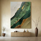 Verdant Flow-Green Abstract 3D Texture Art | AURA121