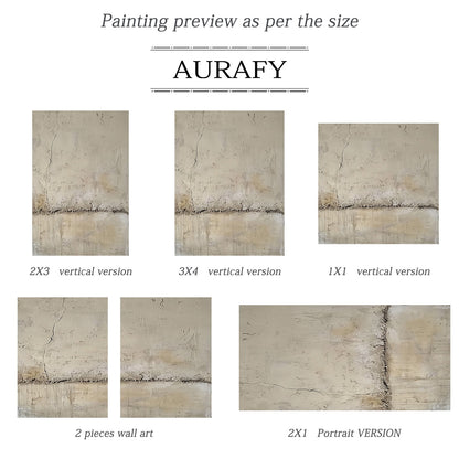Wabi Sabi Beige Plaster Textured Wall Art with Cracked Mottled Tactile Surface AURA582