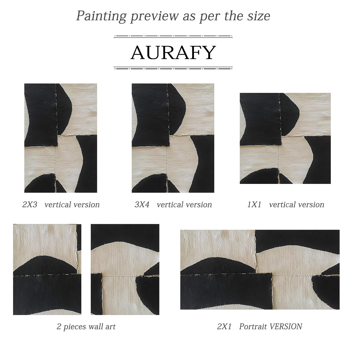 Minimalist Black Beige Wall Art Living Room Bedroom Decor AURA353