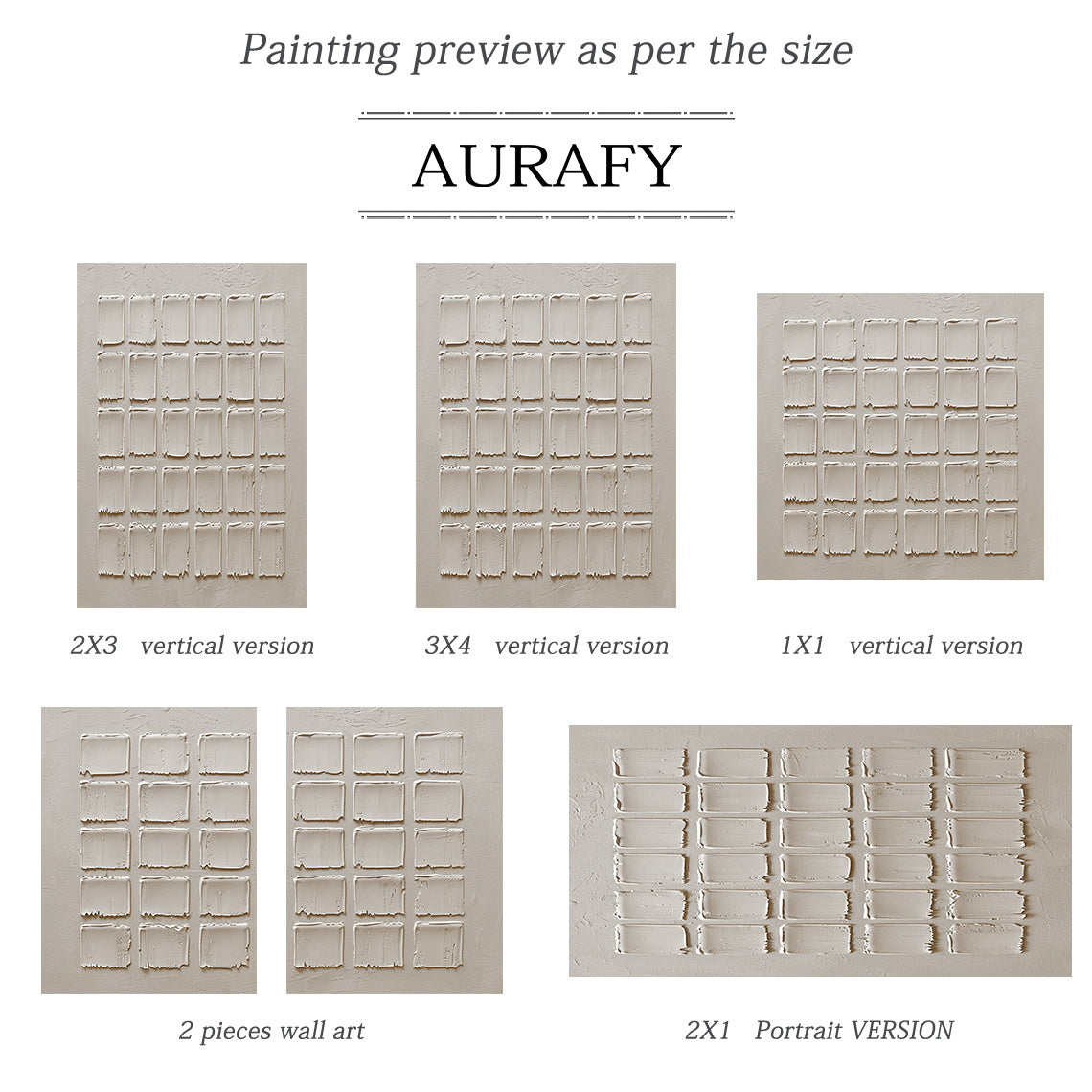Beige Abstract Art Handcrafted Tactile Surface Rough Edge Modern Organic Minimalist Canvas AURA603