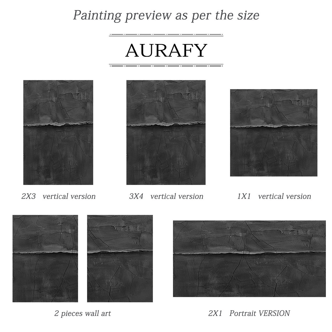 Minimalist Black Wall Art Cracked Tactile Surface High-Relief Wabi-Sabi Inspired Decorative Artwork AURA427