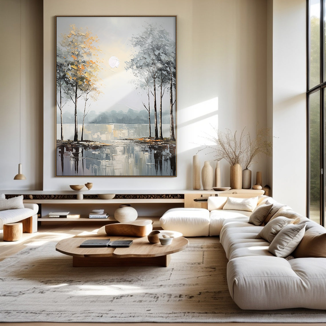 Misty Grove-Blue & Gray 3D Textured-AURA067