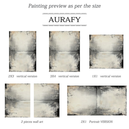 Wabi-Sabi Beige Abstract Plaster Textured Knife Stroke Japandi Minimalist Luxe Neutral Wall Art AURA719