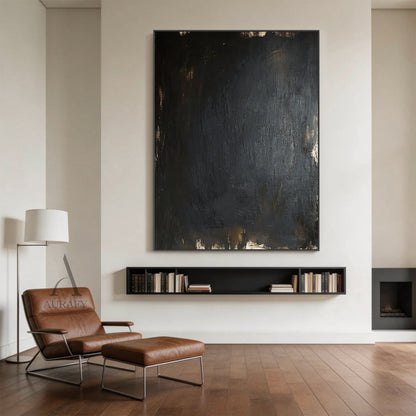 Modern Black Abstract Wall Art for Living Room Home Decor AURA357