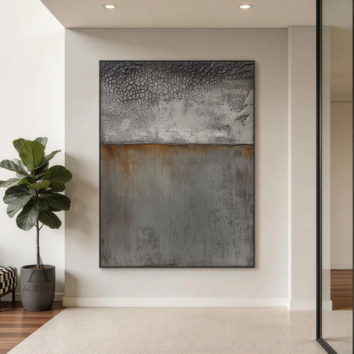Gray WABI SABI Minimalist Living Room Decor Accent Piece AURA305