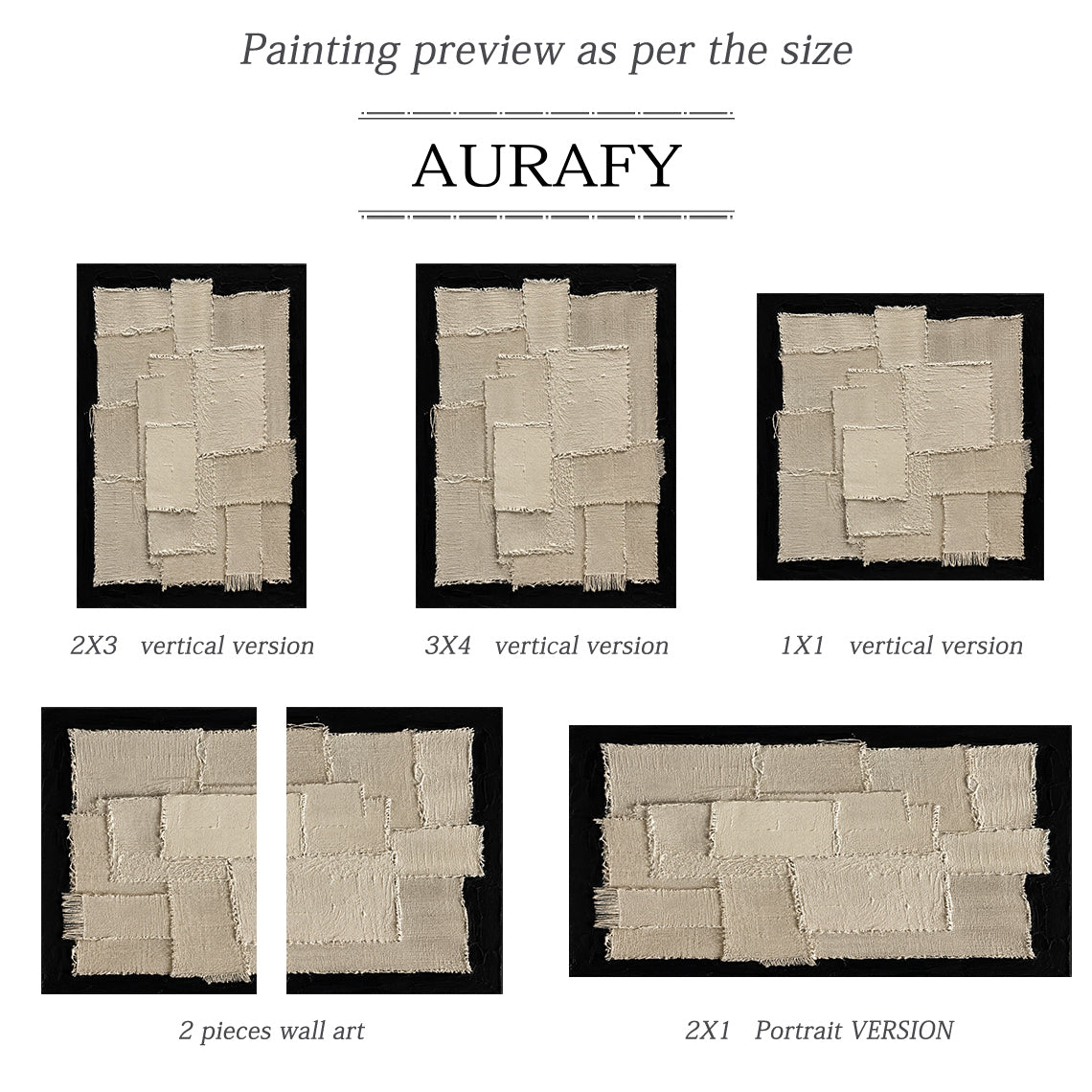 Wabi-Sabi Japandi 3D Textured Black Beige Sculpted Canvas Plaster Tactile Fringe Minimalist Abstract Painting AURA759