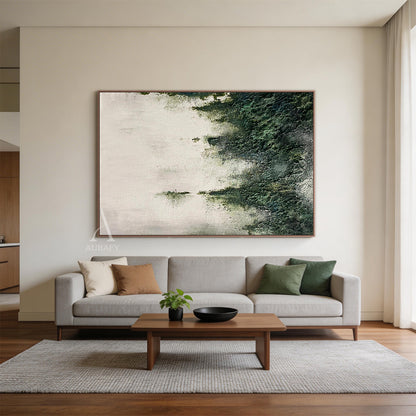 Unique White Abstract Wall Art Minimalist Modern Home Decor AURA261