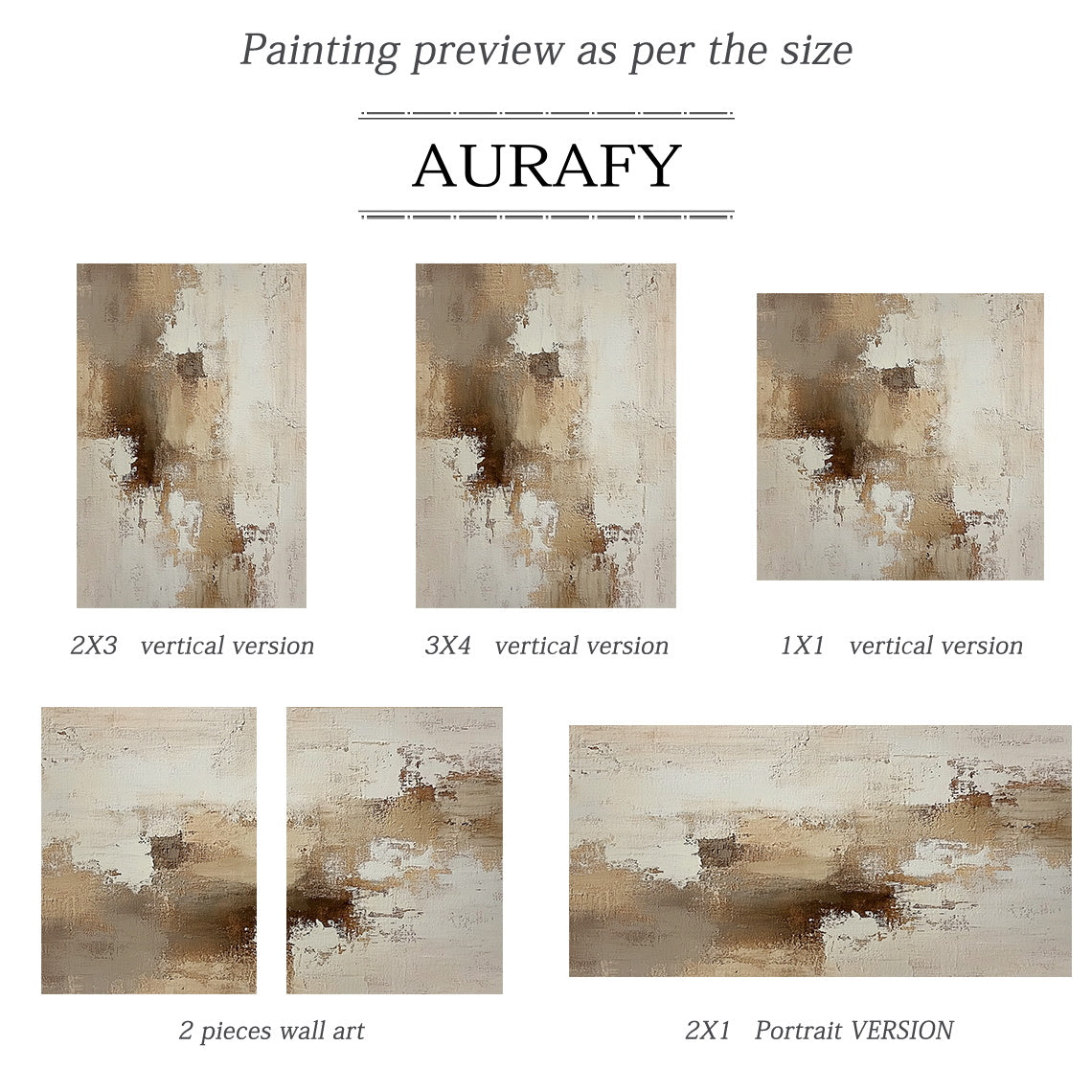 Beige Abstract Art Impasto Texture Japandi Style Sculpted Tactile Canvas Wall Decor AURA634