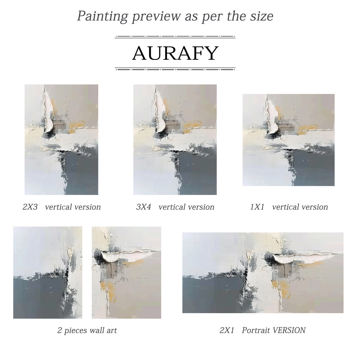Minimalist Gray White Wall Art Wabi-Sabi Knife Stroke Plaster Textured Japandi Abstract Handcrafted Home Decor AURA543
