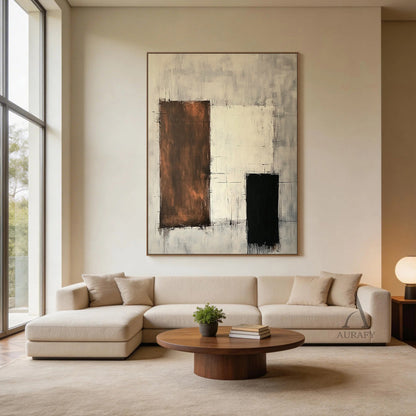 Beige General Abstract Wall Art for Living Room Bedroom Decor AURA377