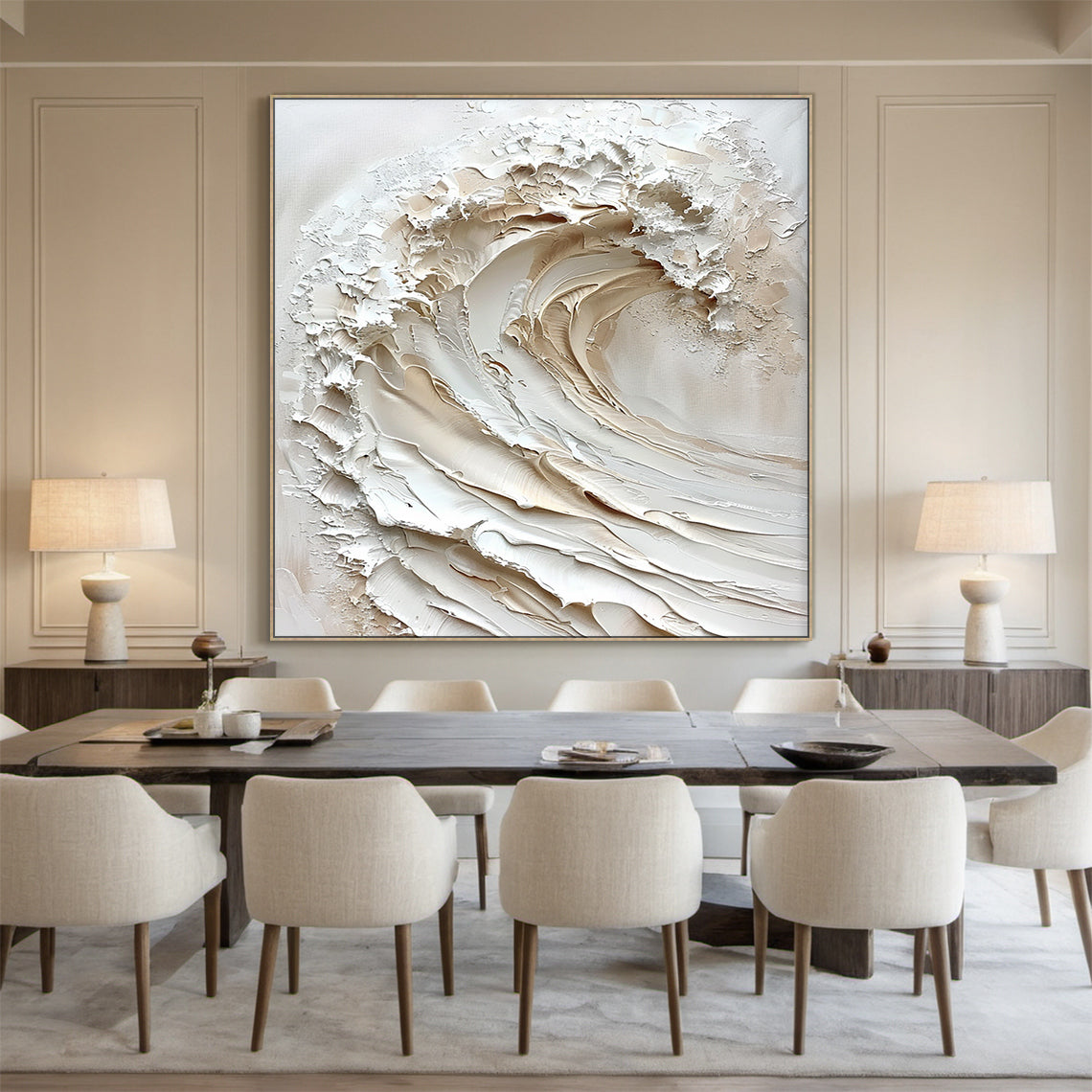 Ivory Surge-Beige Spatial Field-AURA089