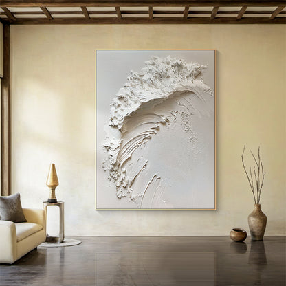 Silent Surge-White Waves & Sky 3D Touch Art-AURA120